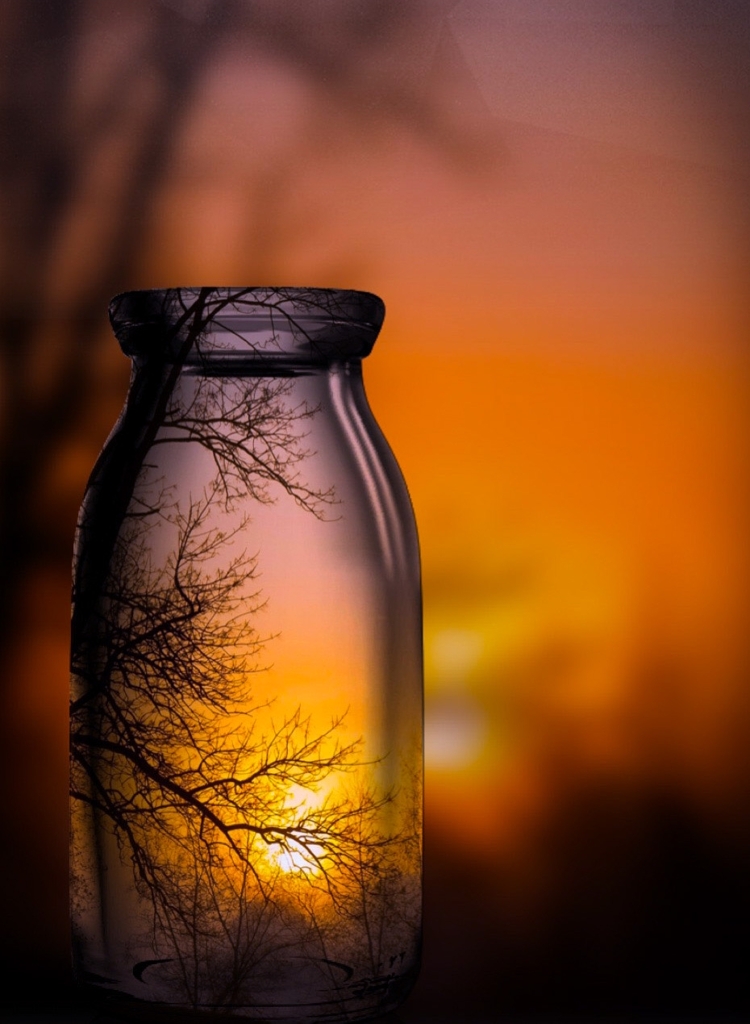 Sunset in a bottle