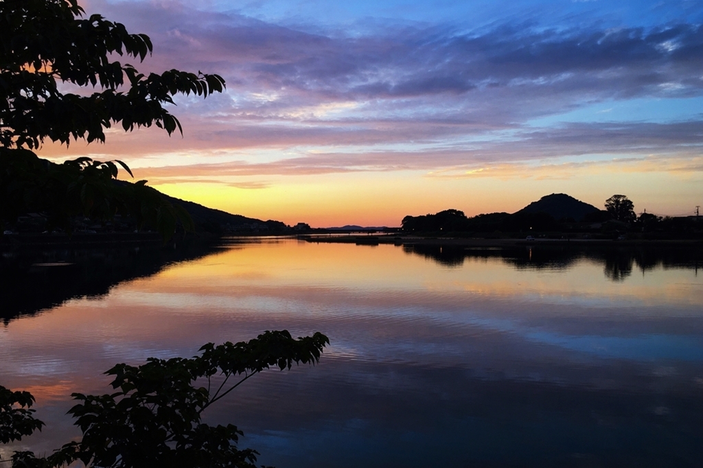 河口付近の夕景 その1