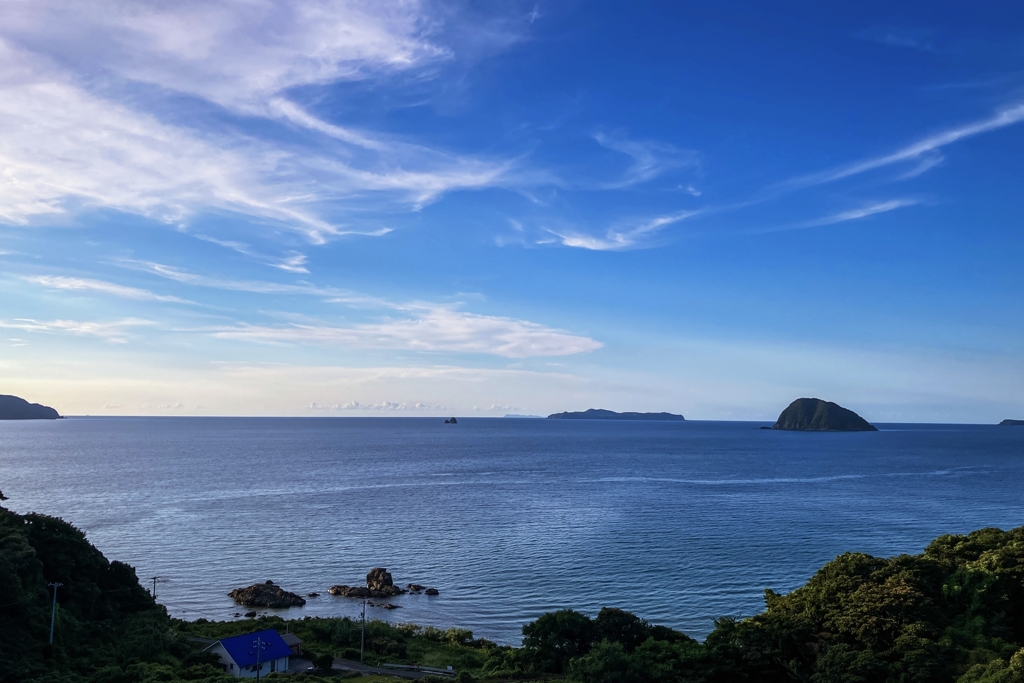 山陰の海と空