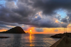 防波堤から見た夕景