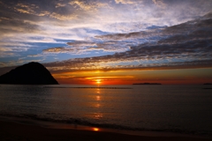 今日も残念な日没