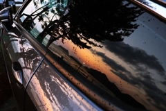 雨の日の映し込み