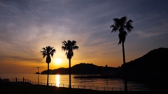 入り江の夕景.1