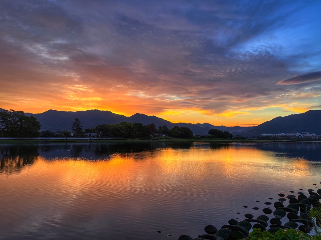 今朝の河口付近
