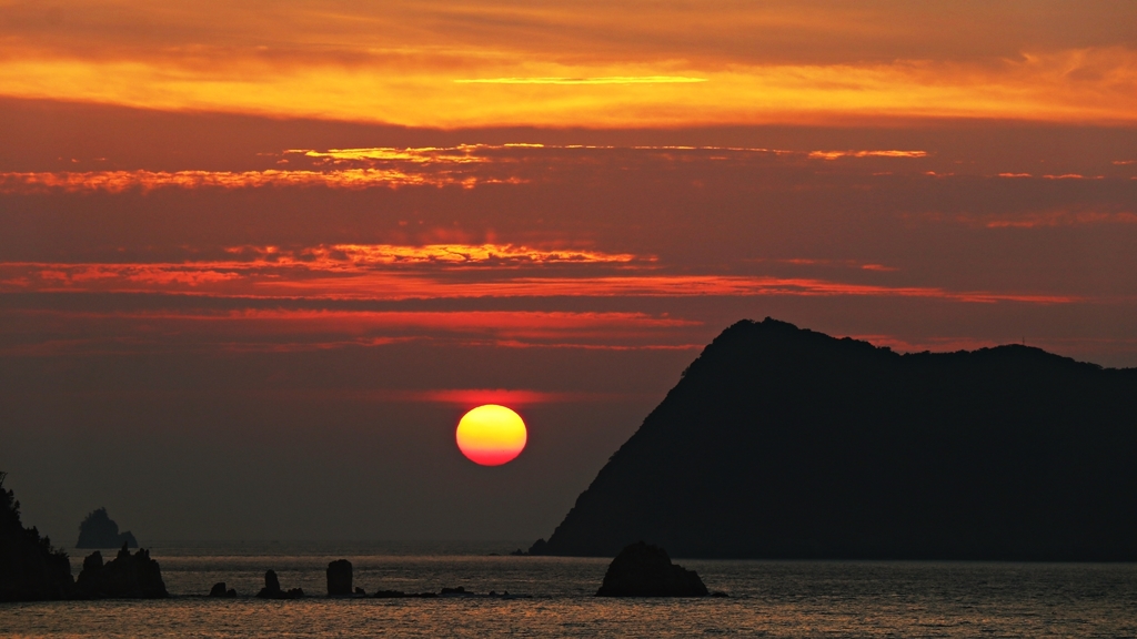 眩しくない夕陽