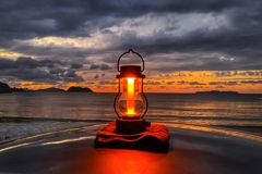 ボンネット越しの夕景