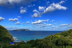 道の駅から眺める山陰の海