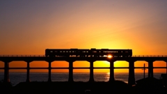 惣郷川橋梁の夕景.2