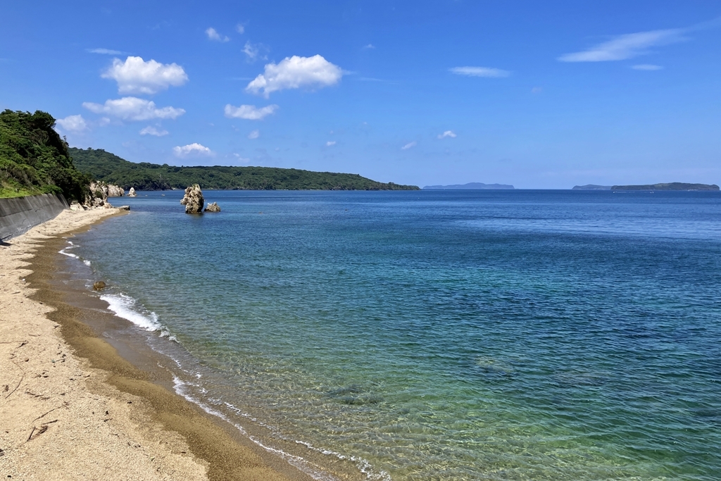 車からは見えない砂浜