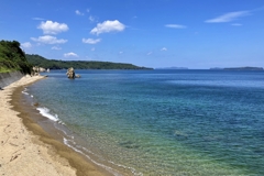 車からは見えない砂浜