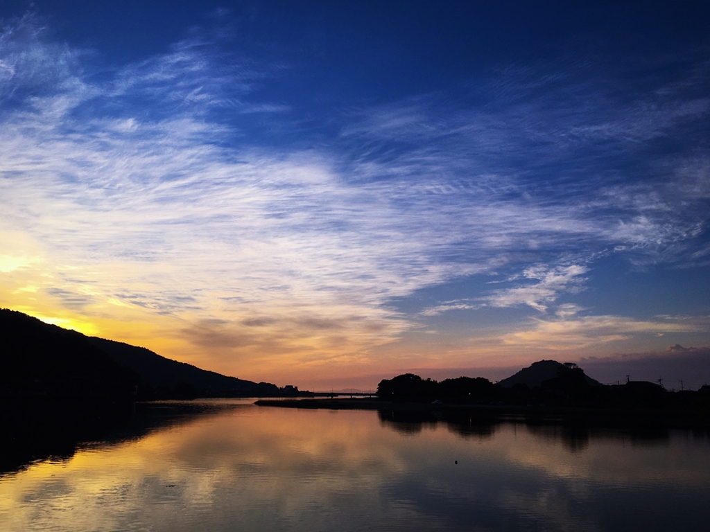 河口付近の夕景 ver.2