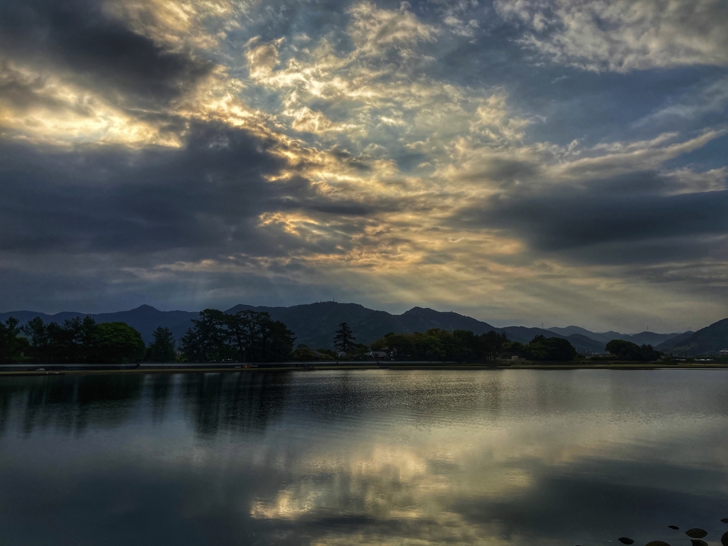 今朝の河口付近