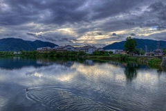 今朝の河口付近