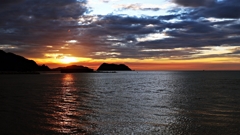 束の間の夕焼け