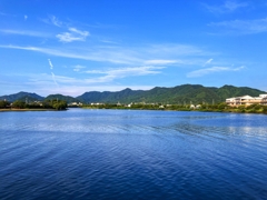 涼しそうな川面