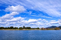 河口付近の河川敷