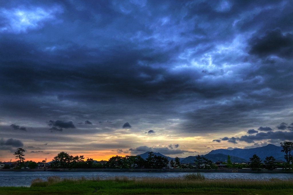 今朝の河川敷(別バージョン)