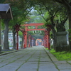 鶯鳴く参道