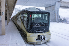 青森駅は雪の中