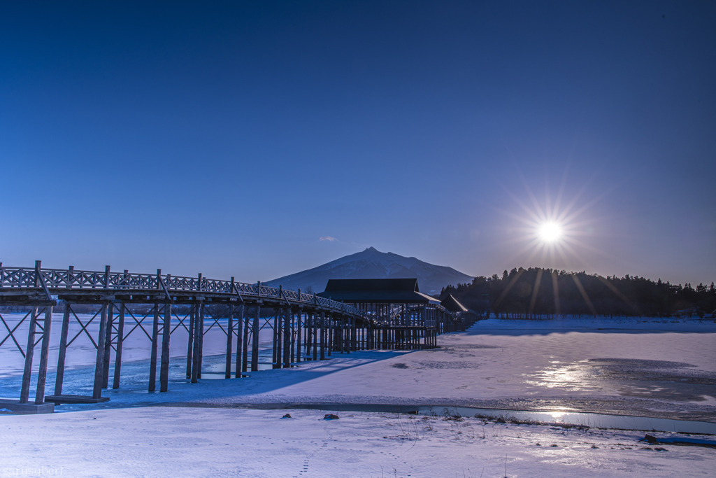 雪景2020鶴の舞橋
