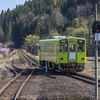 秋田内陸線で列車交換