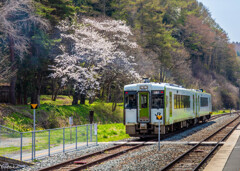 春陽の駅で
