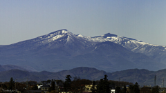 残雪の安達太良山