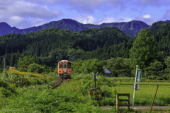 山間の朝を往く