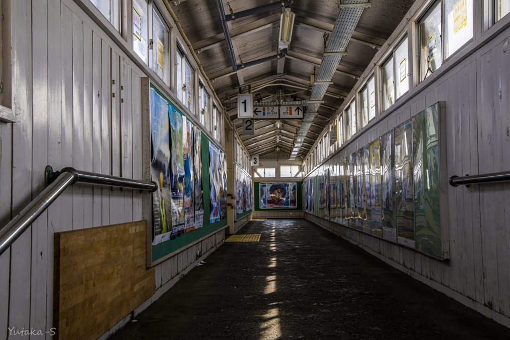 川部駅にて