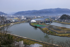 日和山から望む旧北上川