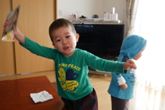 表情豊かな次男
