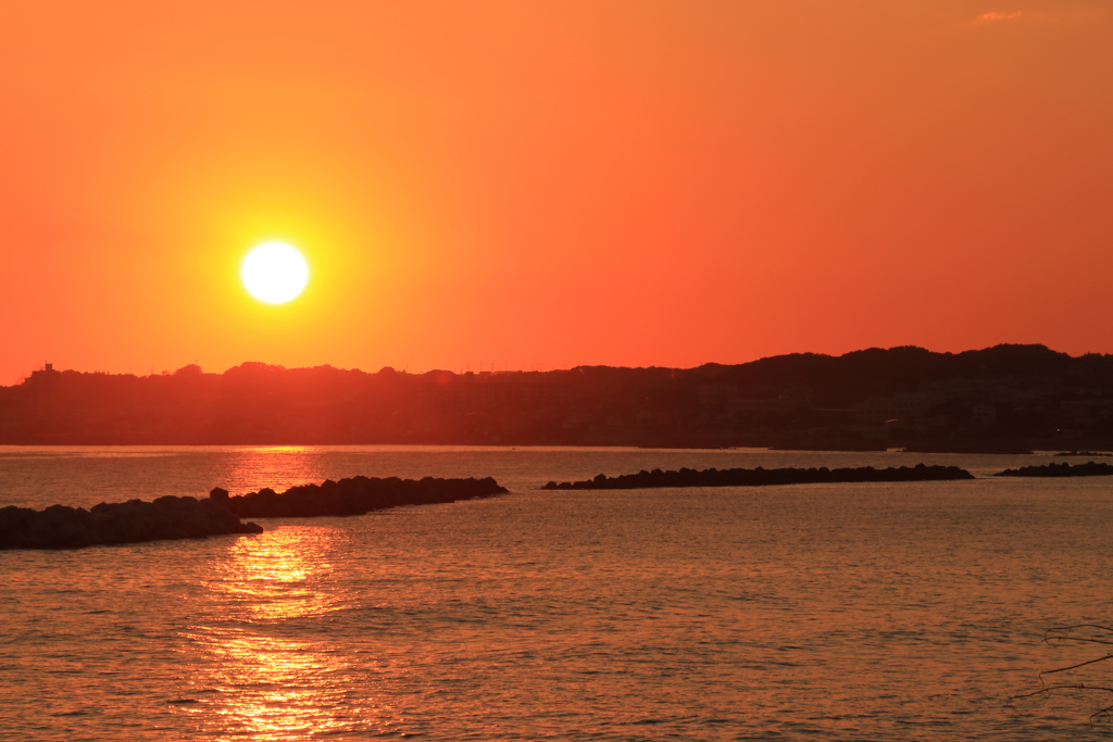 初めての撮影（夕日）