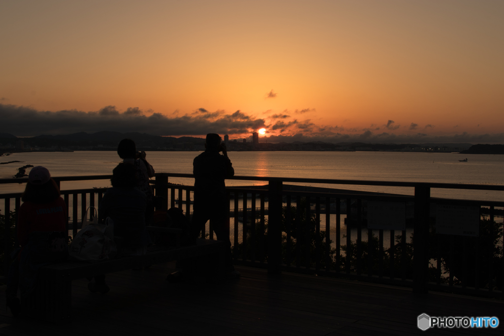 夕日撮影会？