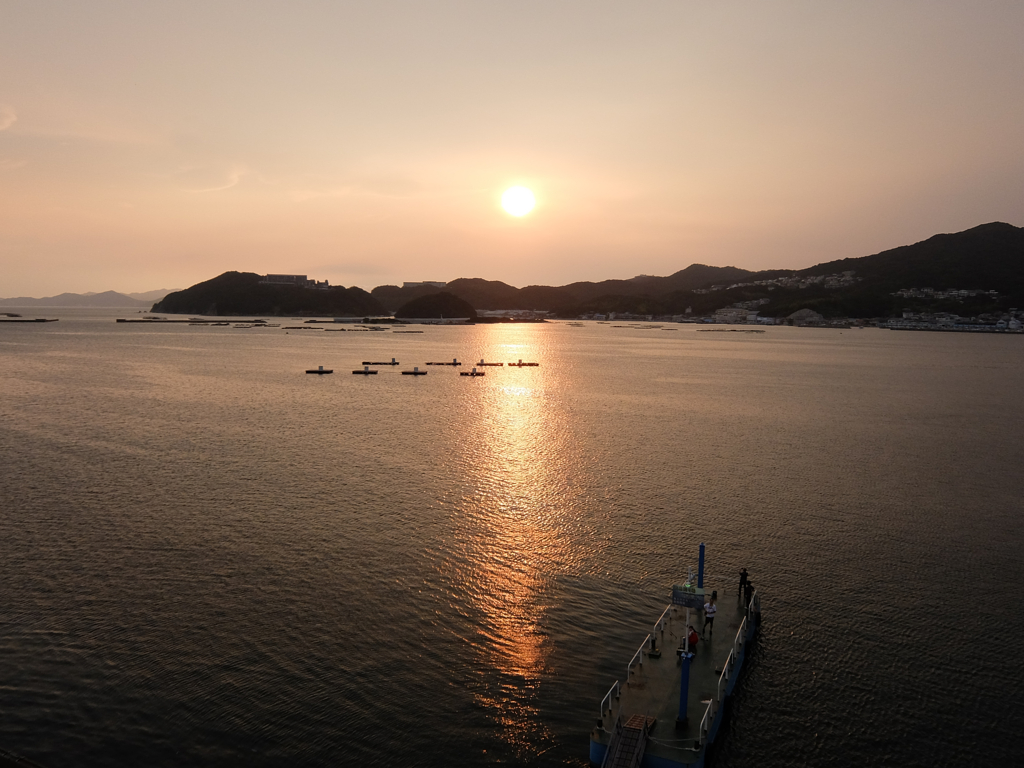 福良の夕日