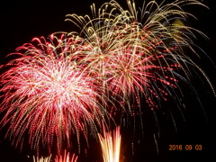今年の諏訪湖全国花火大会にて