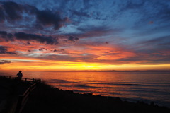 日本海の夕焼け