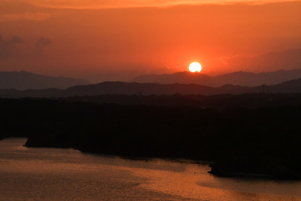 ともやま公園　夕日