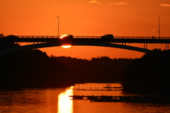 賢島大橋の夕日