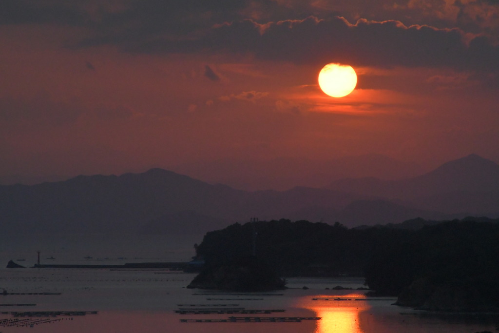 ともやま公園　夕日