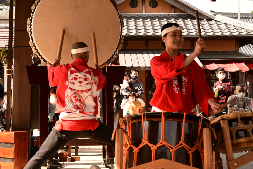 伊勢　おかげ横丁　神恩太鼓