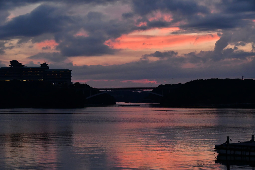 賢島大橋　夕日