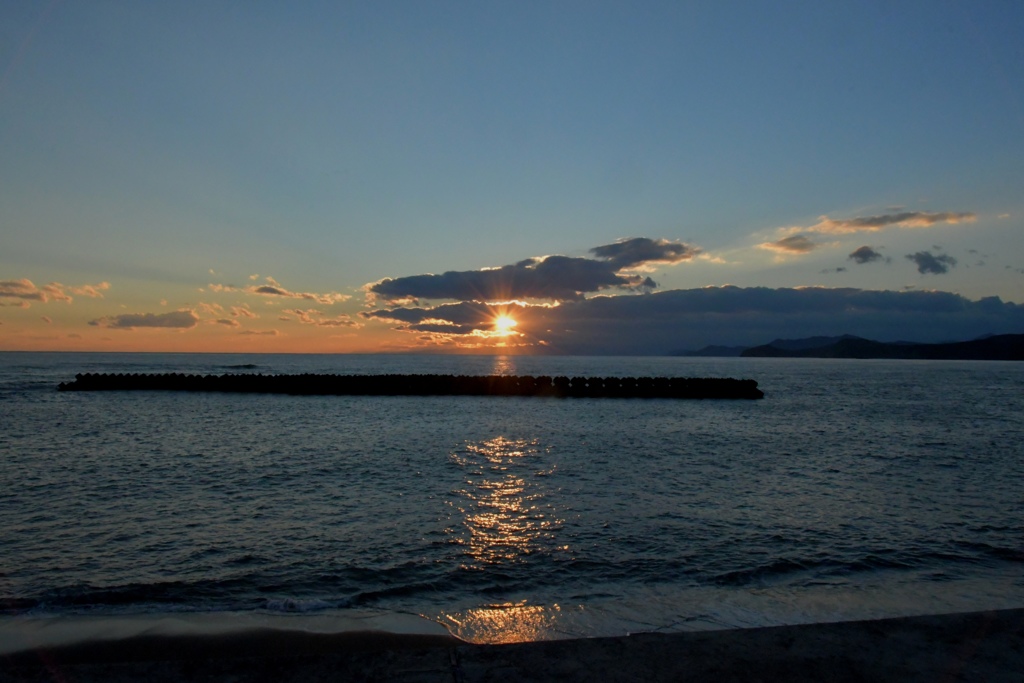 浜島　夕日