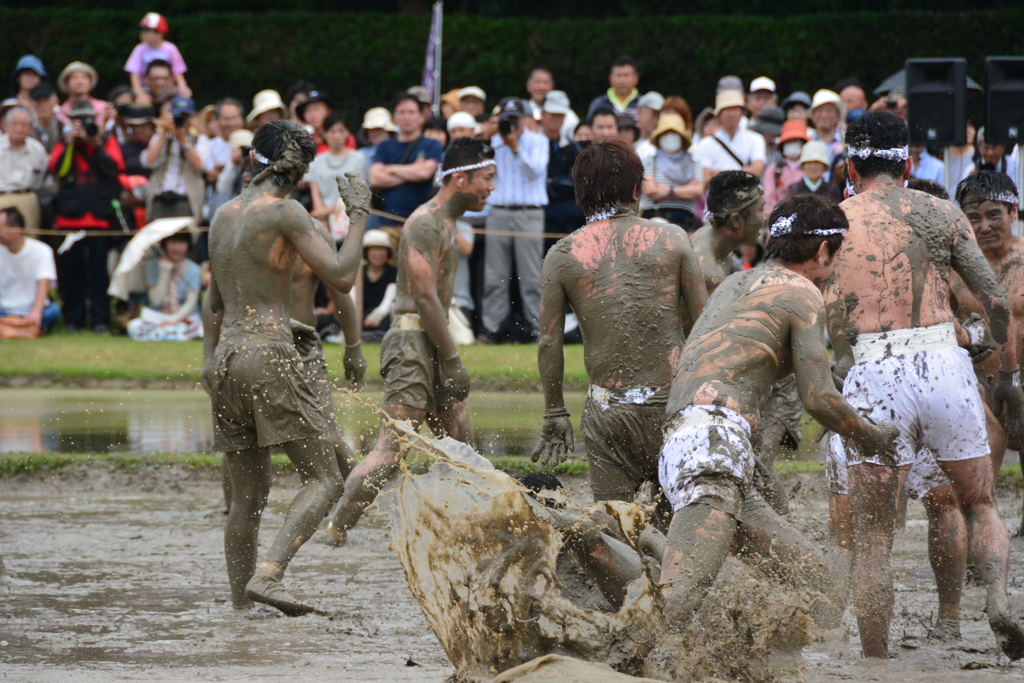 三重　磯部　御田植祭　竹取神事