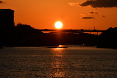 賢島大橋　夕日