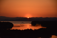 ともやま公園　夕日