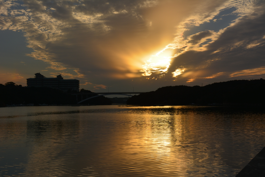 賢島大橋　夕景