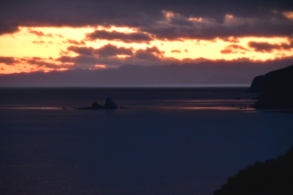 磯笛岬展望台　夕日