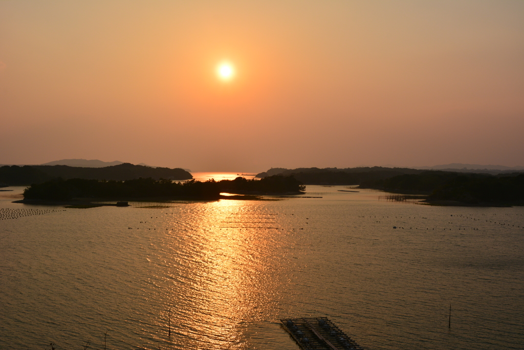 ともやま公園　夕日