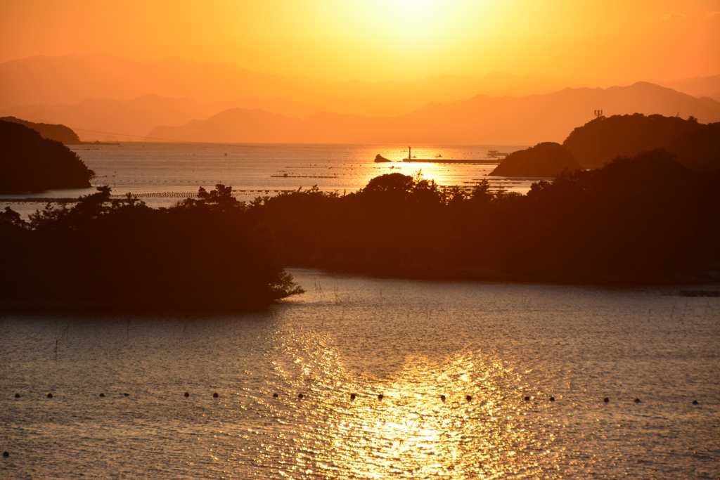 ともやま公園　夕日