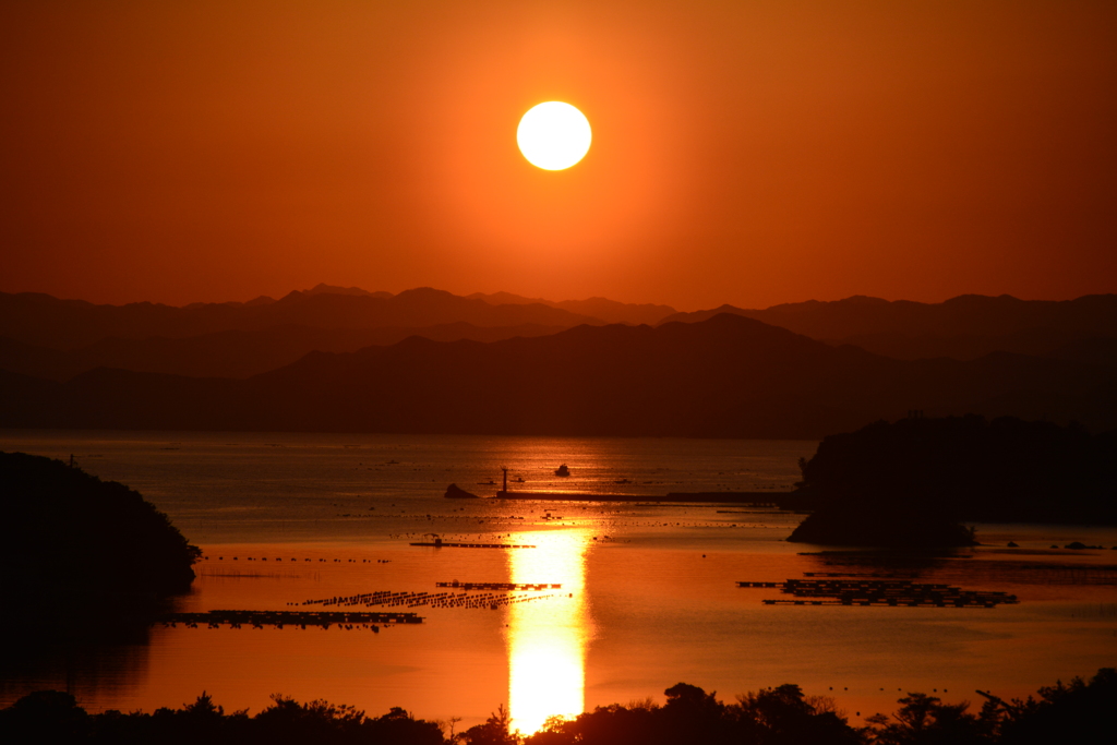 ともやま公園　夕日